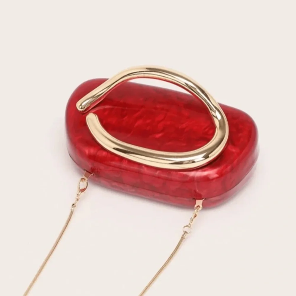 Red Crossbody Clutch Bag